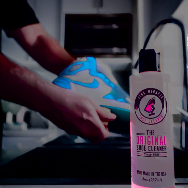Pink Miracle Shoe Cleaner Kit 8oz with Brush. Sneaker Fabric and Sole Cleaning - Image 2