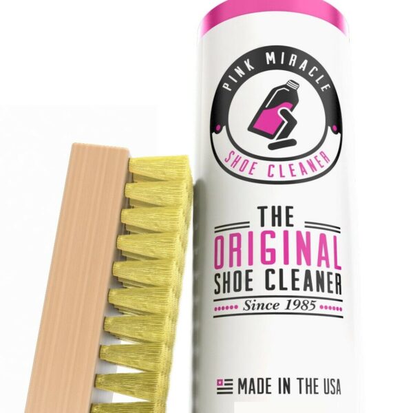 Pink Miracle Shoe Cleaner Kit 8oz with Brush. Sneaker Fabric and Sole Cleaning
