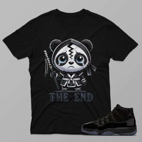 AJ11 Cap and Gown – The End  – Black T-Shirt