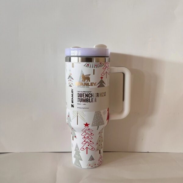 White Christmas Stanley 40oz. Quencher H2.0 FlowState Stainless Steel Vacuum Insulated Tumbler - Image 2