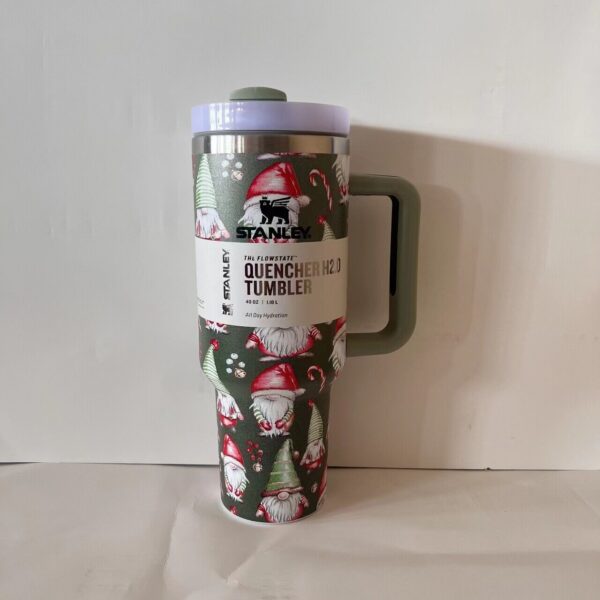 Como Green Christmas Stanley 40 Oz. Quencher H2.0 FlowState Stainless Steel Vacuum Insulated Tumbler - Image 2
