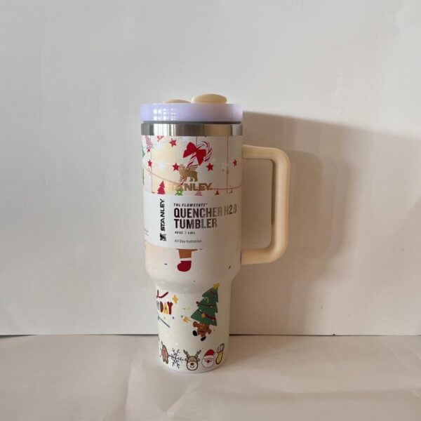 Sand Christmas Stanley 40 Oz. Quencher H2.0 FlowState Stainless Steel Vacuum Insulated Tumbler - Image 2